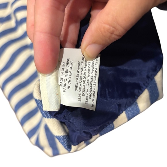 Pottery Barn Kids Striped Mason Diaper Tote Bag pockets canvas - Picture 6 of 12